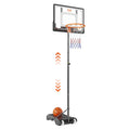 VEVOR Canasta de Baloncesto 32 pulgadas, Aro de Baloncesto Ajustable de 5-7 pies de Altura, Canasta Portátil para Niños y Adultos con Soporte con Ruedas y Base Rellenable Para Uso Exterior/Interior