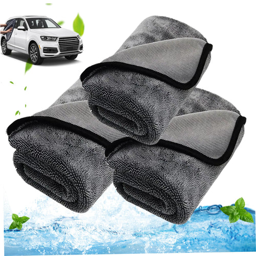 3Pcs Paños de Limpieza para Ducha Shiny Wipes de Microfibra Absorbente 40x40 cm, Toallas para Secar Sin Marcas de Agua para Coches, Ducha, Casa y Cocina