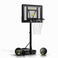 Set de Aro de Baloncesto para Piscina-Durable Tablero y Aro de Acero con 2 Balones de Baloncesto para Piscina, Bomba y Herramientas - Aro de Piscina para Uso Exterior Aro de Baloncesto Ajustable para Niños y Adultos