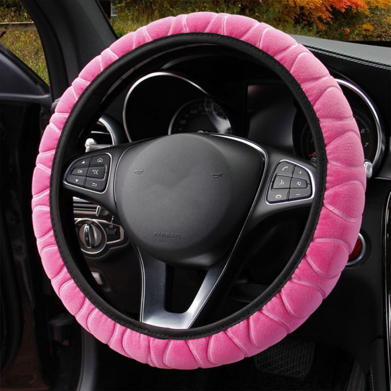 Cubierta de Volante de Felpa para Autos