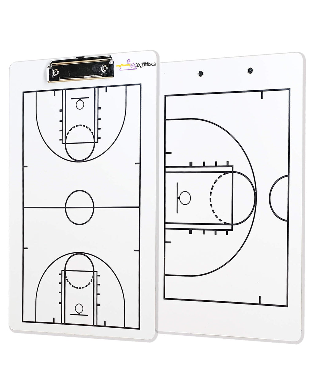 Tablero Táctico de Entrenador de Baloncesto Oythiem de Doble Cara, Portapapeles para Entrenadores de Baloncesto, Pizarra para Entrenadores de Baloncesto, Tablero de Juego Táctico Blanco (1 Paquete)